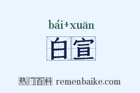 白宣是什么意思的图片